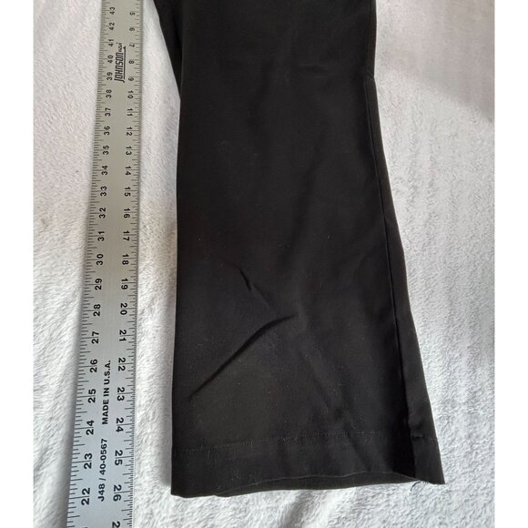 Chico's Womens Black High Rise Straight Leg Cropped Pants Size 2 Short Stretch - Picture 9 of 9